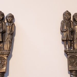 Accents - Set of 5 Pewter Dutch Wedding spoons very nice Accents - Set of 5 Pewter Dutch Wedding spoons very nice